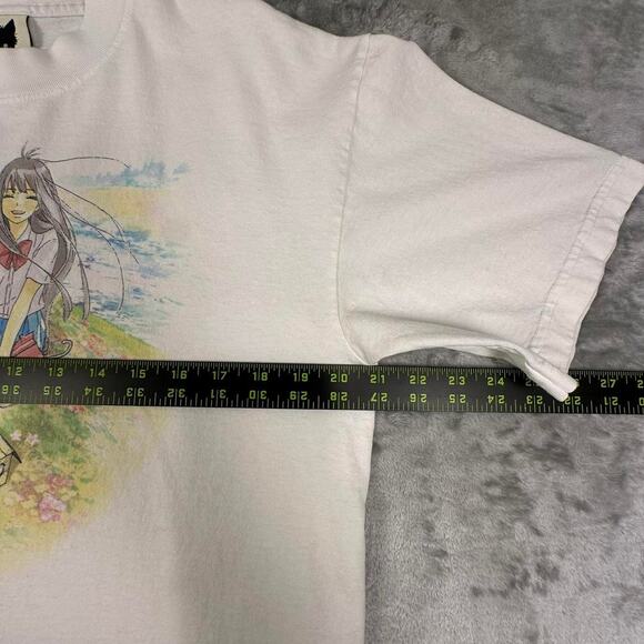 Project Mori Kimi Ni Tadoke Anime White Graphic T-shirt Made in USA Size Medium - Picture 5 of 7